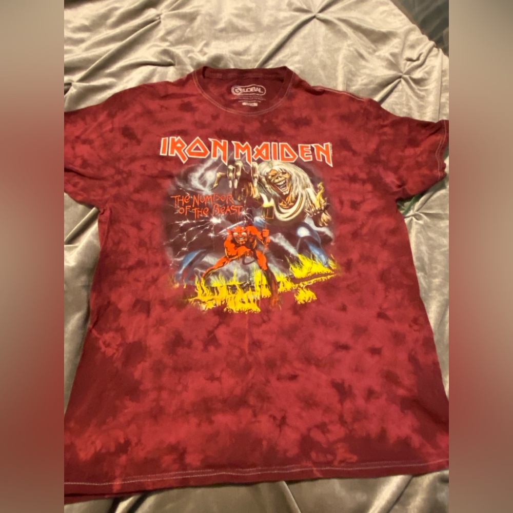 Iron Maiden tye dye tee like new size large